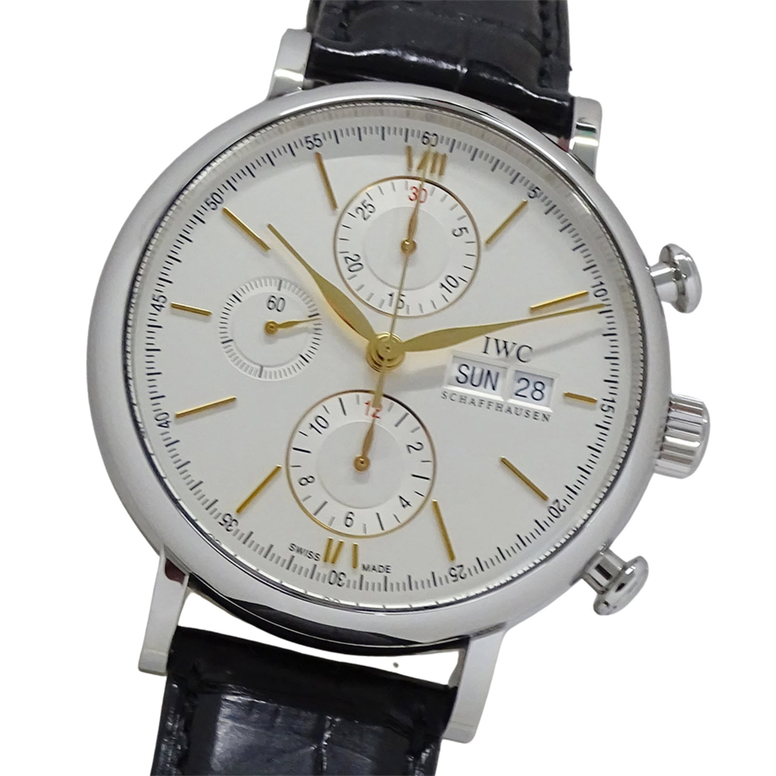 IWC Wristwatch: IWC Wristwatch Loose lab-grown diamond with a carat weight of 4.02, Fancy Pink color, VS1 clarity, and IGI certification. Measurements are 11.61L x 7.68W x 5.18H. Item Specifics: Brand: Iwc Type: