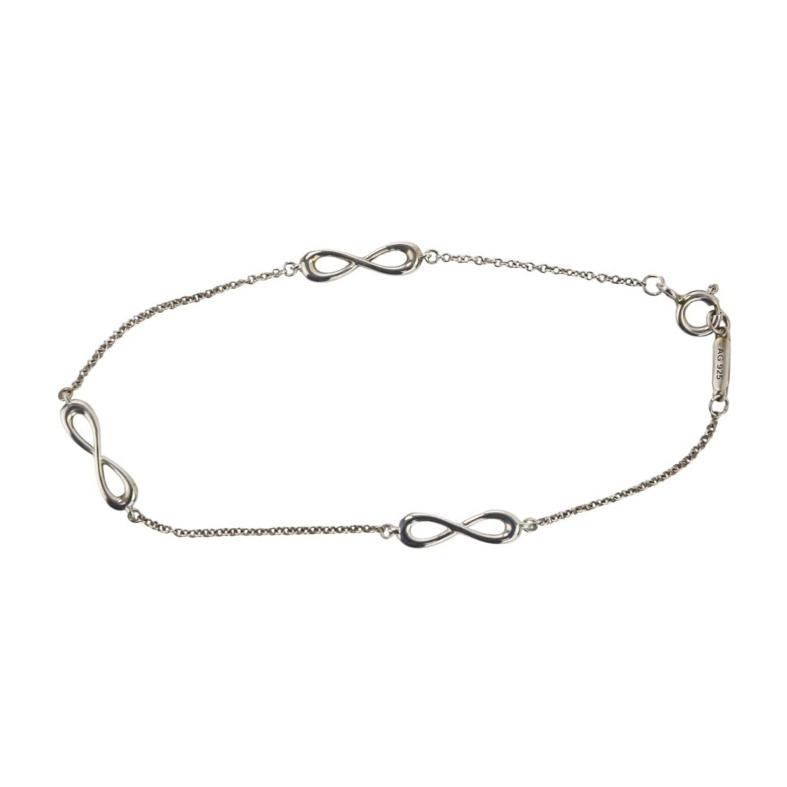 Silver 925 Tiffany Charm Bracelet: Silver 925 Tiffany Charm Bracelet Silver 925 Tiffany Charm Bracelet designed for women, measuring 6.5 cm in length, in like new condition with hardly any traces of usage. Item Specifics: Brand:
