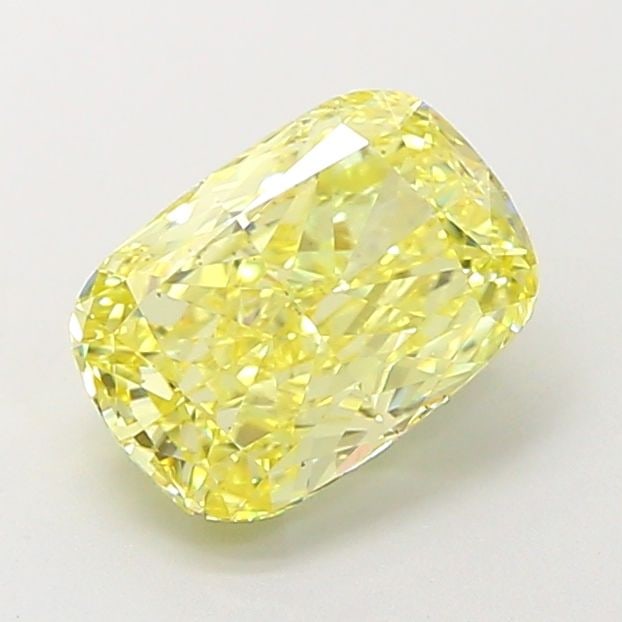 Loose Lab Diamond IGI Cushion Modified 2.0ct Fancy Intense Yellow VS2: Loose Lab Diamond IGI Cushion Modified 2.0ct Fancy Intense Yellow VS2 Loose lab-created 2.0ct cushion diamond with fancy intense yellow color and VS2 clarity, certified by IGI; measurements are 8.8L