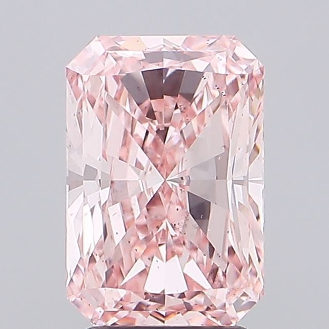 Loose Lab Diamond IGI Radiant 3.51ct Fancy Intense Pink VS2: Loose Lab Diamond IGI Radiant 3.51ct Fancy Intense Pink VS2 Loose lab-grown diamond IGI certified, 3.51 carats, fancy intense pink color, VS2 clarity, with excellent polish and symmetry, measuring