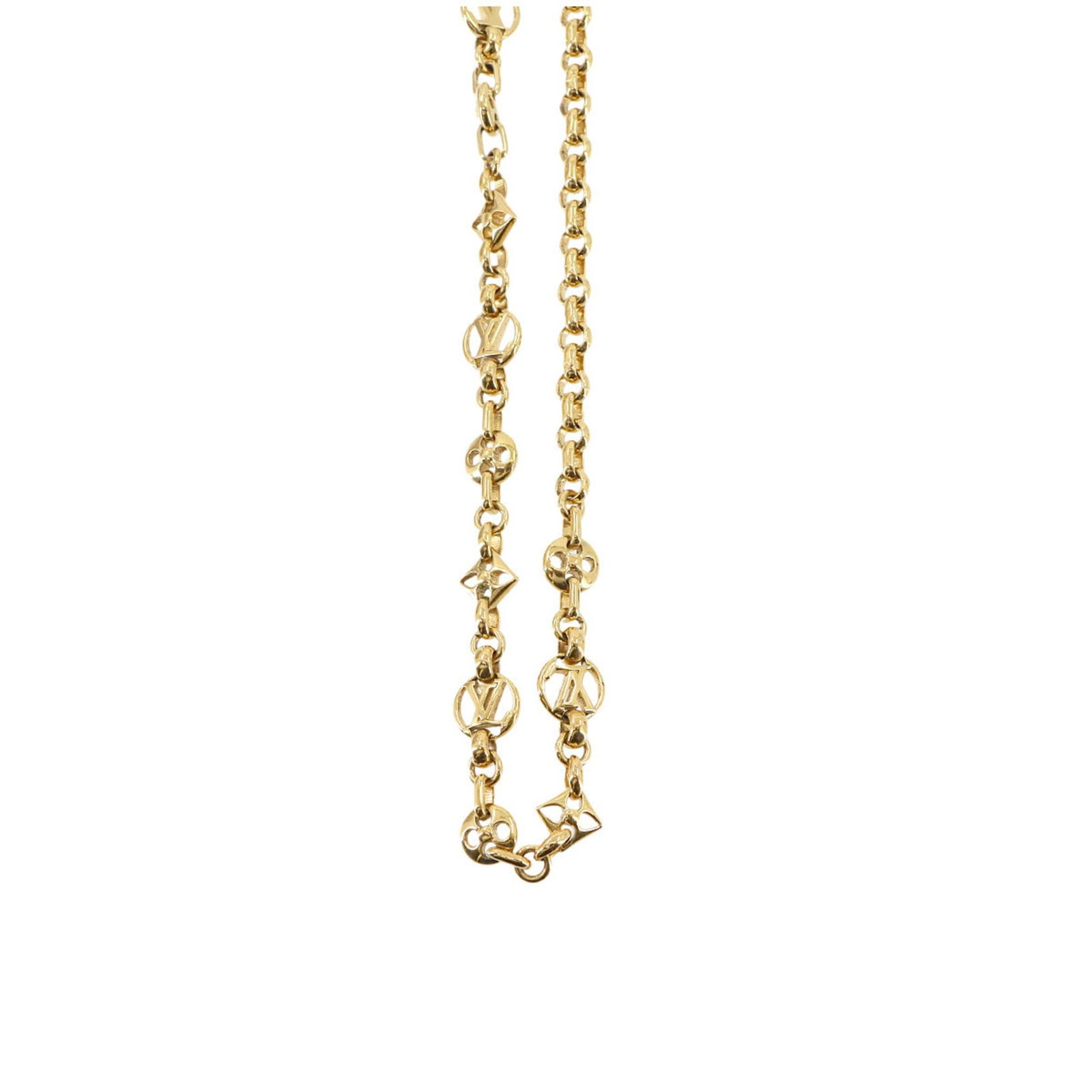 Louis Vuitton Crazy in Rock Necklace, Gold, M00371 (1 of 6)