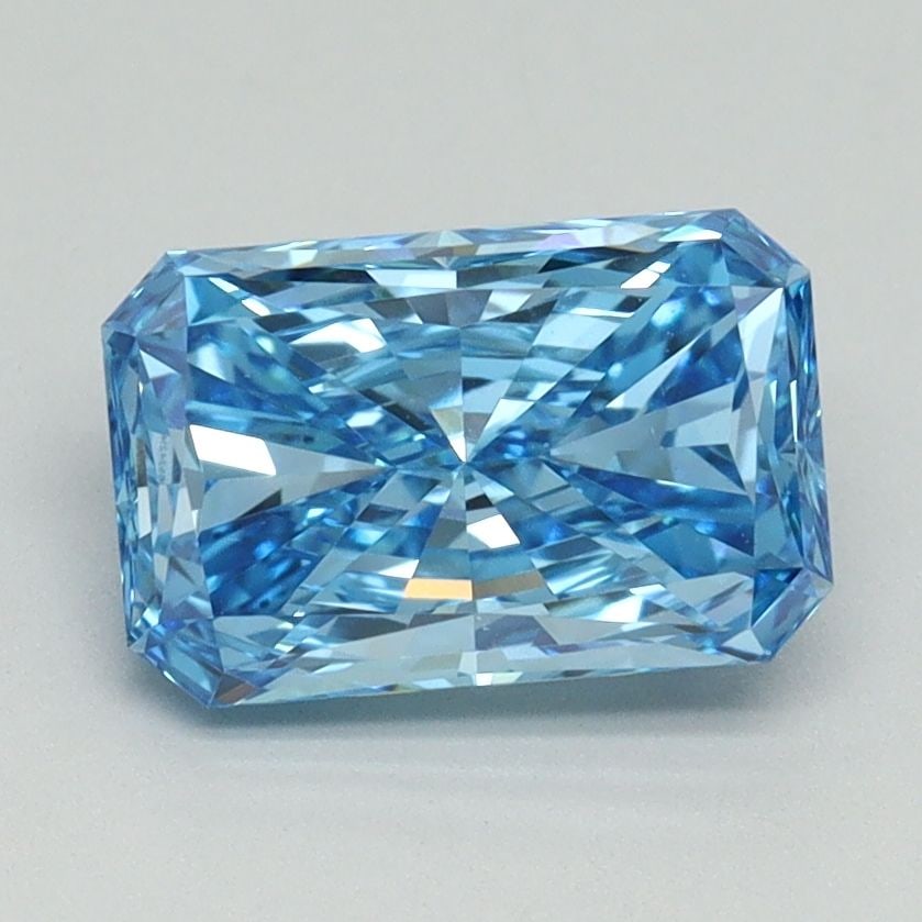 Loose Lab Diamond IGI Radiant 1.5ct Fancy Vivid Blue VVS2: Loose Lab Diamond IGI Radiant 1.5ct Fancy Vivid Blue VVS2 IGI Loose Lab Diamond weighing 1.5ct, Fancy Vivid Blue color, VVS2 clarity, with excellent polish and symmetry, certified by IGI. Item