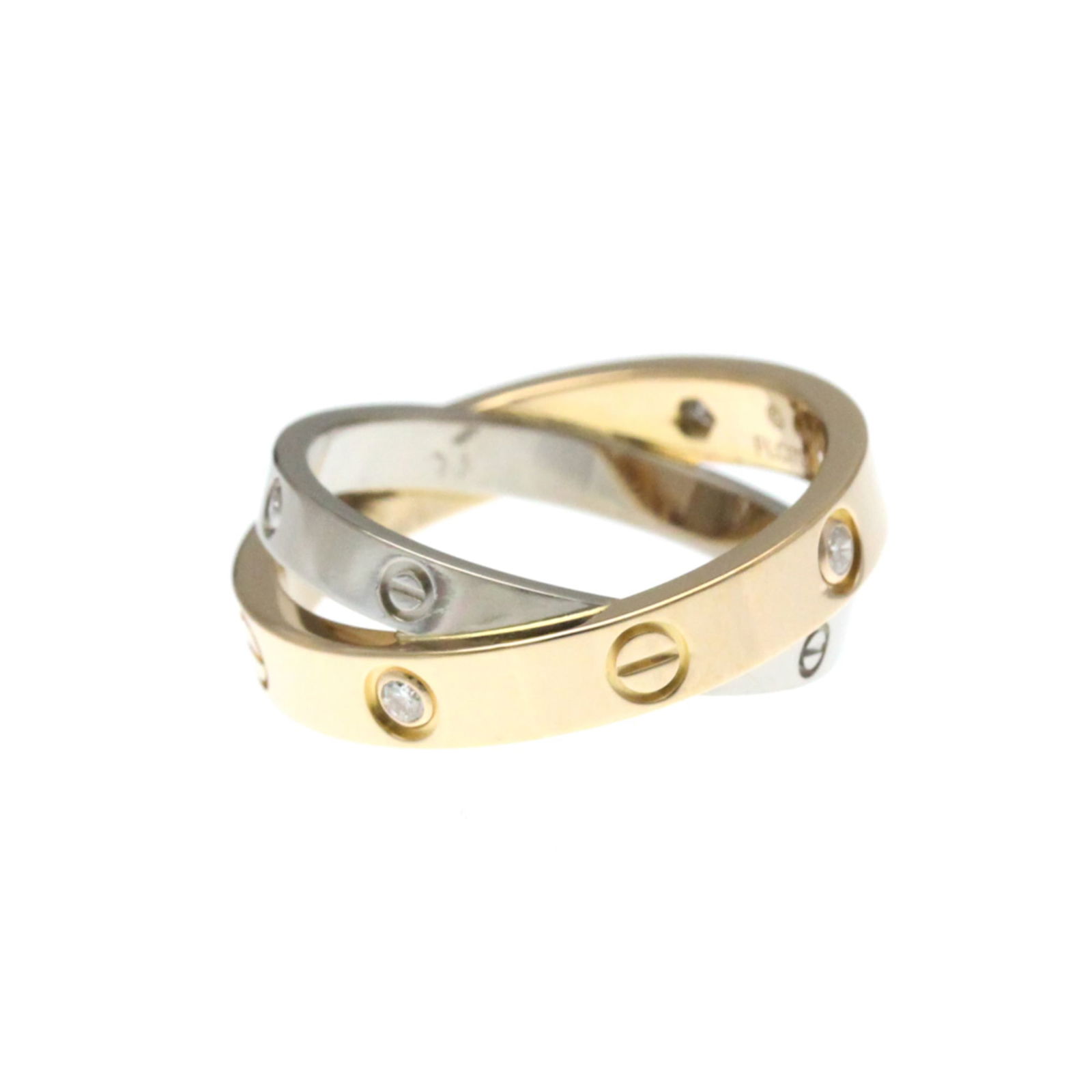 Cartier Band Ring 18K Pink Gold and White Gold: Cartier Band Ring 18K Pink Gold and White Gold Cartier band ring made from pink gold and white gold (18K), suitable for both genders, size 5 3/4, with a width of 7.5mm, in very good used condition. It