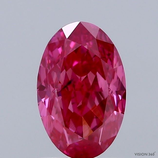 Loose Lab Diamond - IGI Oval 1.52ct Fancy Vivid Pink SI1: Loose Lab Diamond - IGI Oval 1.52ct Fancy Vivid Pink SI1 Loose lab-grown diamond weighing 1.52 carats, IGI certified with a fancy vivid pink color and SI1 clarity, featuring excellent polish and