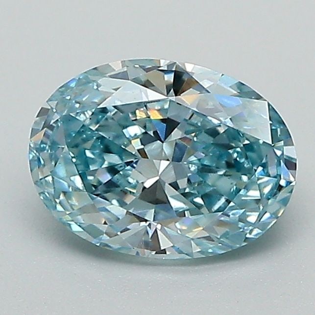 Loose Lab Diamond IGI Oval 1.08ct Fancy Vivid Green Blue VS2: Loose Lab Diamond IGI Oval 1.08ct Fancy Vivid Green Blue VS2 This loose lab-grown diamond is IGI certified, weighs 1.08 carats, has a fancy vivid green blue color, and clarity of VS2, with very good p
