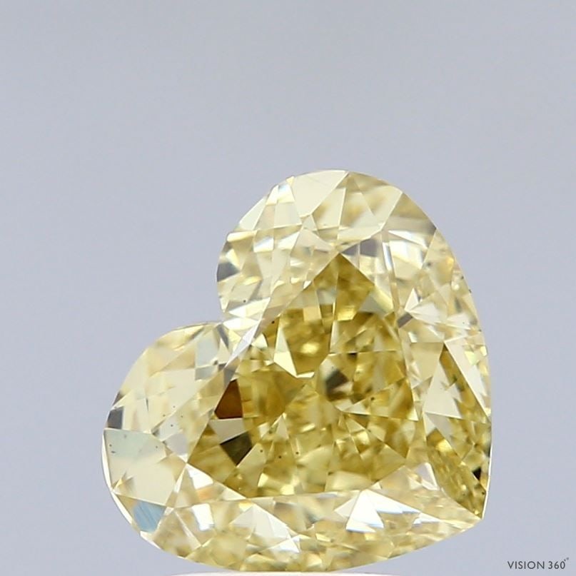 Loose Lab Diamond IGI Heart 2.64ct Fancy Intense Yellow VS2: Loose Lab Diamond IGI Heart 2.64ct Fancy Intense Yellow VS2 This loose lab-grown diamond is IGI certified, weighs 2.64 carats, features a fancy intense yellow color, with VS2 clarity, excellent polish