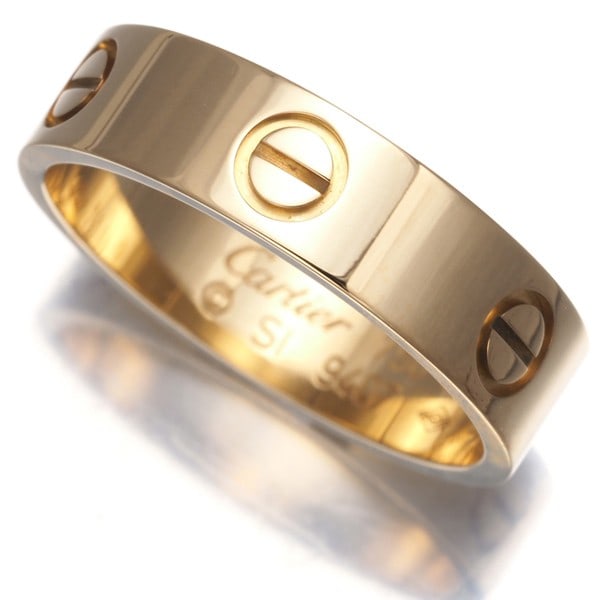Gold Cartier Ring Love Classic Eu59 18K 750 Yellow: Gold Cartier Ring Love Classic Eu59 18K 750 Yellow Cartier Love ring in size EU59 and made of 18k yellow gold, with no main stone. Crafted in France. Item Specifics: Brand: Cartier Ring Size: EU59