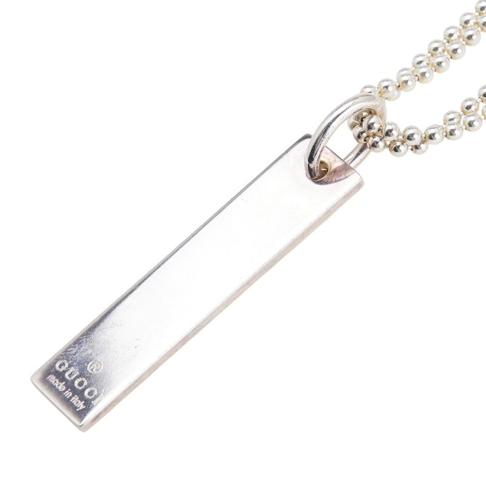 Gucci Women's Double Ball Chain Necklace SV925 Silver: Gucci Women's Double Ball Chain Necklace SV925 Silver Gucci Women's Double Ball Chain Necklace made of Silver 925, with a neck circumference of 51 cm and a pendant size of 42.9mm x 9.9mm; in good