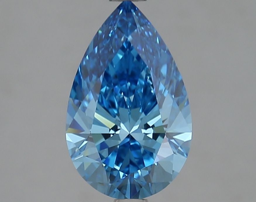 Loose Lab Diamond IGI Pear 2.03ct Fancy Vivid Blue VVS2: Loose Lab Diamond IGI Pear 2.03ct Fancy Vivid Blue VVS2 Loose Lab Diamond IGI Pear, 2.03 carats with color Fancy Vivid Blue and clarity VVS2. Certified by IGI, it has excellent polish and symmetry,