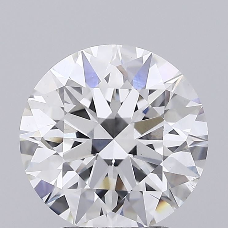 Loose Lab Diamond IGI Round 2.53ct F VS1 Ideal: Loose Lab Diamond IGI Round 2.53ct F VS1 Ideal Loose Lab Diamond IGI Round weighing 2.53 carats, with color F and clarity VS1. Certified by IGI, it features excellent polish and symmetry, measuring