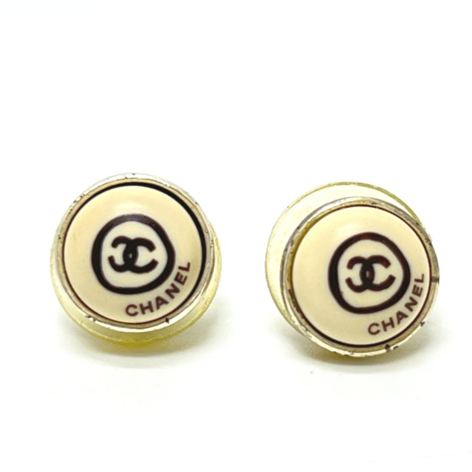 Metal Chanel Stud Earrings (1 of 7)