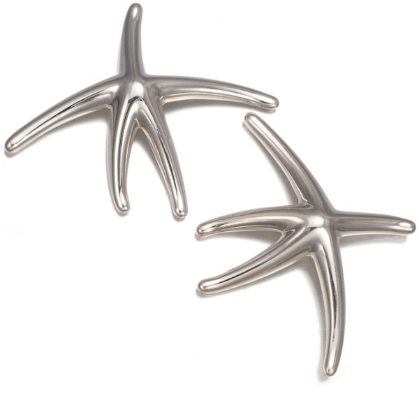 Tiffany & Co. Starfish Earrings Silver 925/ 14K WG (1 of 5)
