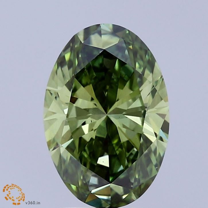 Loose Lab Diamond IGI Oval 2.05ct Fancy Vivid Green VS2: Loose Lab Diamond IGI Oval 2.05ct Fancy Vivid Green VS2 Loose lab-grown diamond weighing 2.05ct with a fancy vivid green color and VS2 clarity, certified by IGI, measuring 10.51L x 7.16W x 4.44H mm. 