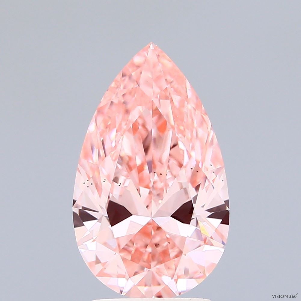 Loose Lab Diamond IGI Pear 3.02ct Fancy Vivid Pink VS2: Loose Lab Diamond IGI Pear 3.02ct Fancy Vivid Pink VS2 Loose lab-grown diamond with a pear cut, 3.02ct in Fancy Vivid Pink color and VS2 clarity, certified by IGI. Item Specifics: Source: This Is A
