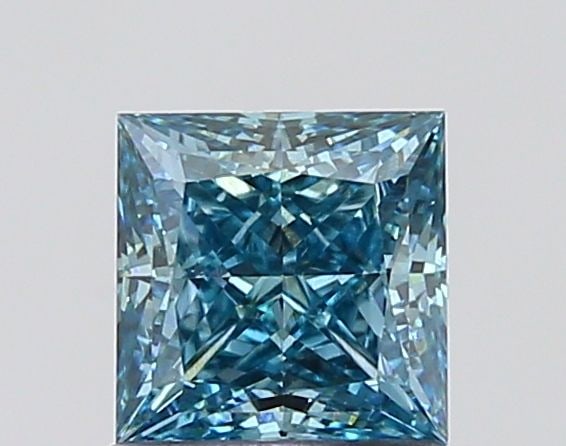 IGI Loose Lab Diamond Princess 1.04ct Fancy Vivid Greenish Blue VS2: IGI Loose Lab Diamond Princess 1.04ct Fancy Vivid Greenish Blue VS2 Loose lab-grown diamond, GIA certified, weighing 1.68ct with an emerald cut, E color, VS1 clarity, and excellent polish and
