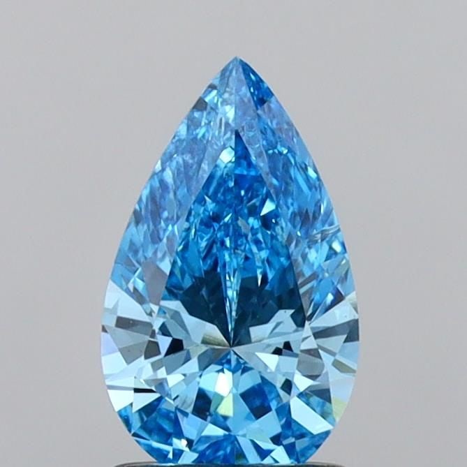 Loose Lab Diamond IGI Pear 1.03ct Fancy Vivid Blue SI1: Loose Lab Diamond IGI Pear 1.03ct Fancy Vivid Blue SI1 Chanel wristwatch for women, dress/formal style with a white ceramic case and band, 29mm case diameter, used in very good condition with minor tr