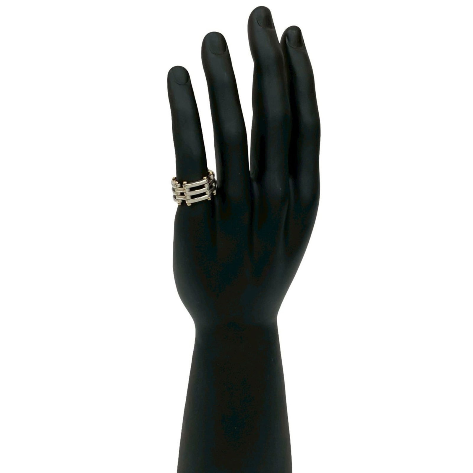 Gold Band Ring (18K) & Silver 925 - Tiffany (1 of 6)