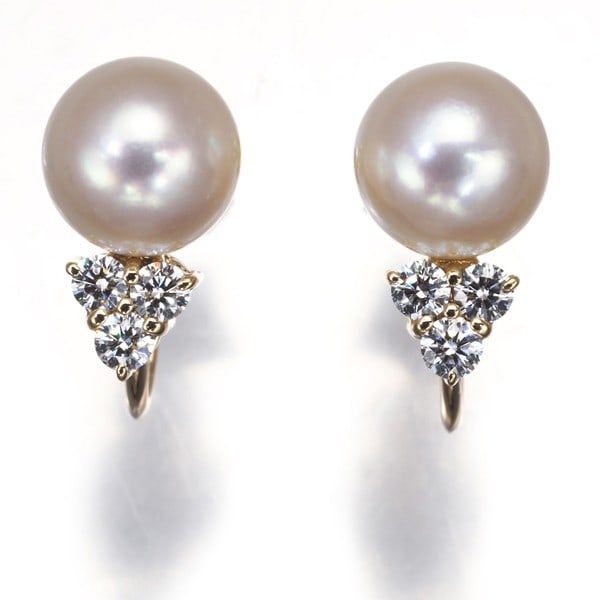 Mikimoto 8.0Mm Akoya Pearl Earrings with Diamond, 18K 750 Yellow Gold: Mikimoto 8.0Mm Akoya Pearl Earrings with Diamond, 18K 750 Yellow Gold This listing features Mikimoto 8.0Mm Akoya Pearl Earrings with Diamond, 18K 750 Yellow Gold. Item specifics are provided below. 