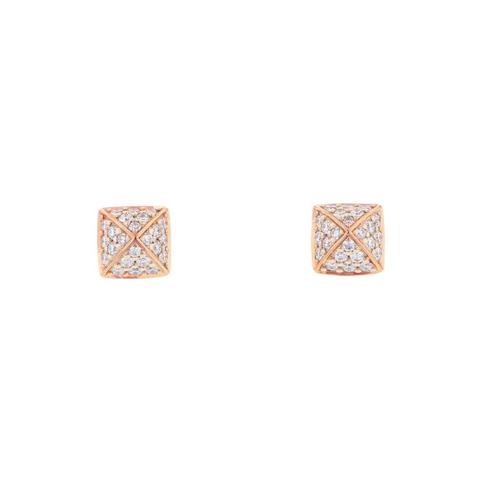Pink Gold (18K) Hermes Stud Earrings (1 of 9)