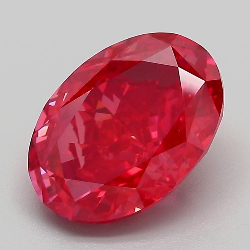 Loose Lab Diamond - IGI Oval 2.89ct Fancy Vivid Red VVS2 (1 of 1)