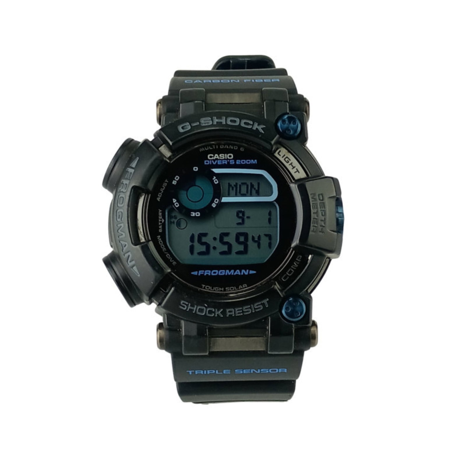 SEA Frogman GWF-D1000B-1JF Men's Watch with Digital Dial and Stainless Steel Rubber Strap - CASIO: SEA Frogman GWF-D1000B-1JF Men's Watch with Digital Dial and Stainless Steel Rubber Strap - CASIO G-SHOCK MASTER OF G This listing features SEA Frogman GWF-D1000B-1JF Men's Watch with Digital Dial