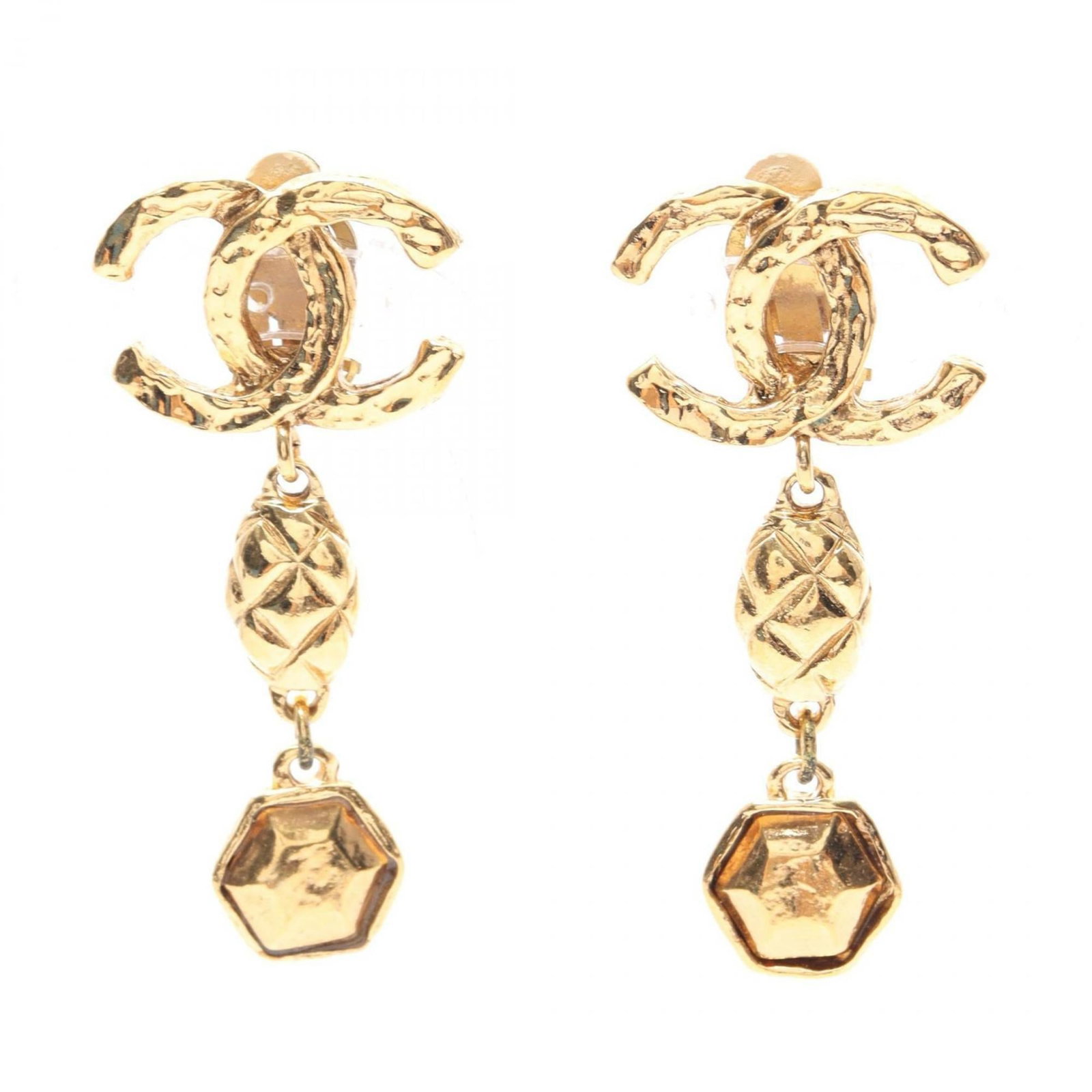 Gold Plating Chanel Clip Earrings (1 of 9)