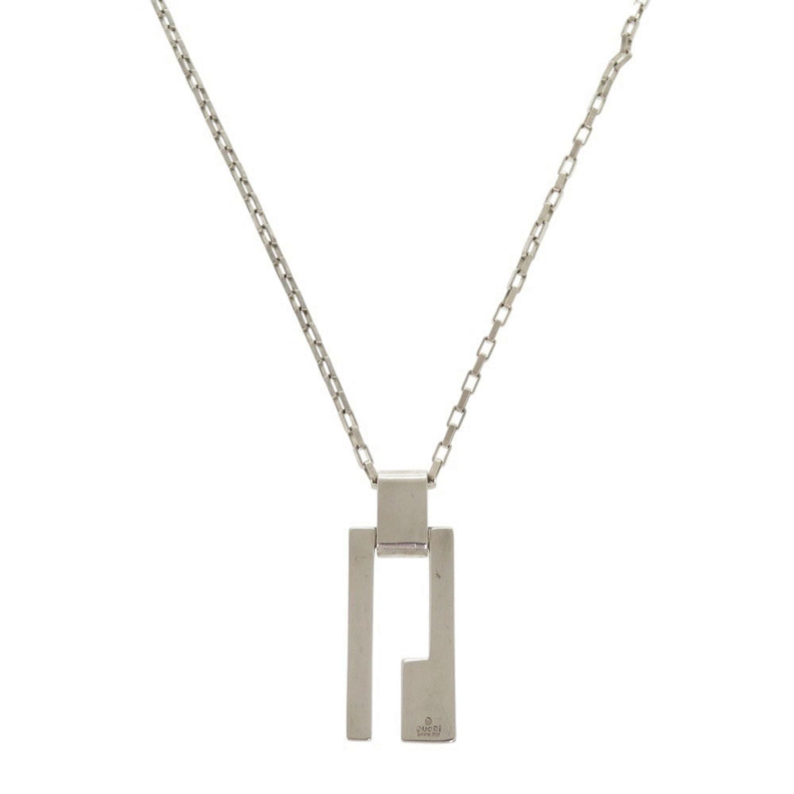 (0664) Gucci G logo plate chain necklace in silver 925: (0664) Gucci G logo plate chain necklace in silver 925 This listing features (0664) Gucci G logo plate chain necklace in silver 925. Item specifics are provided below. Item Specifics: Brand: Gucci Nec
