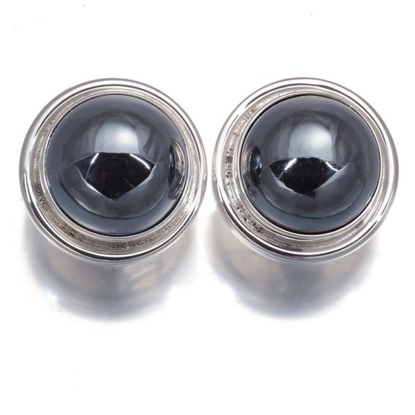 Silver Georg Jensen Earrings Hematite 86D 925 Sterling (1 of 6)