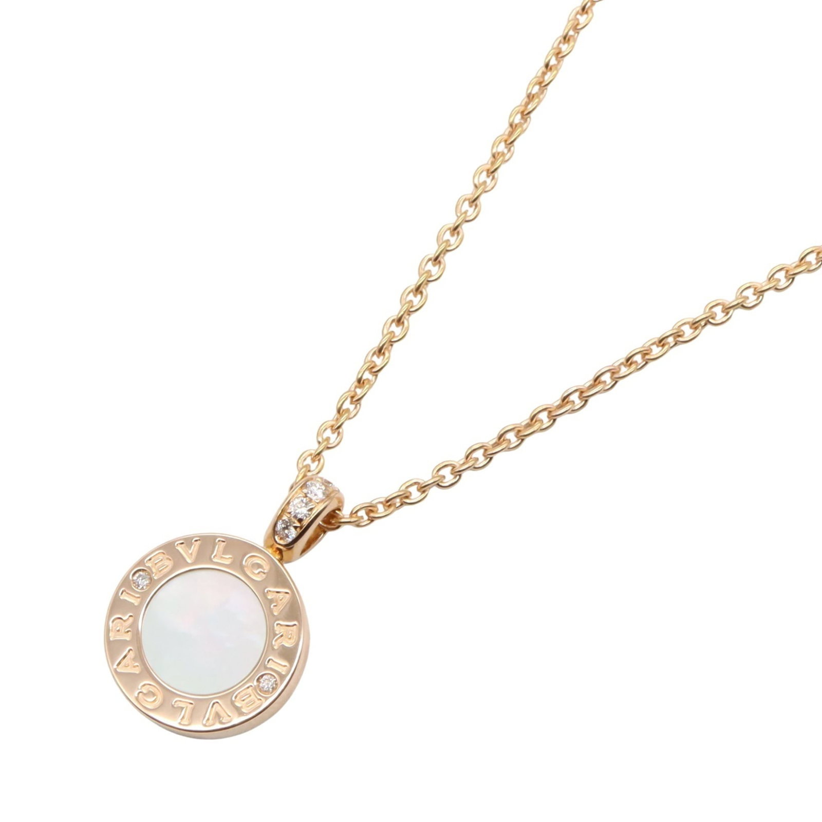 in Black Clear. - BVLGARI Onyx and Mother-of-Pearl Necklace - 18K Pink Gold with Diamonds - Onyx - (1 of 7)