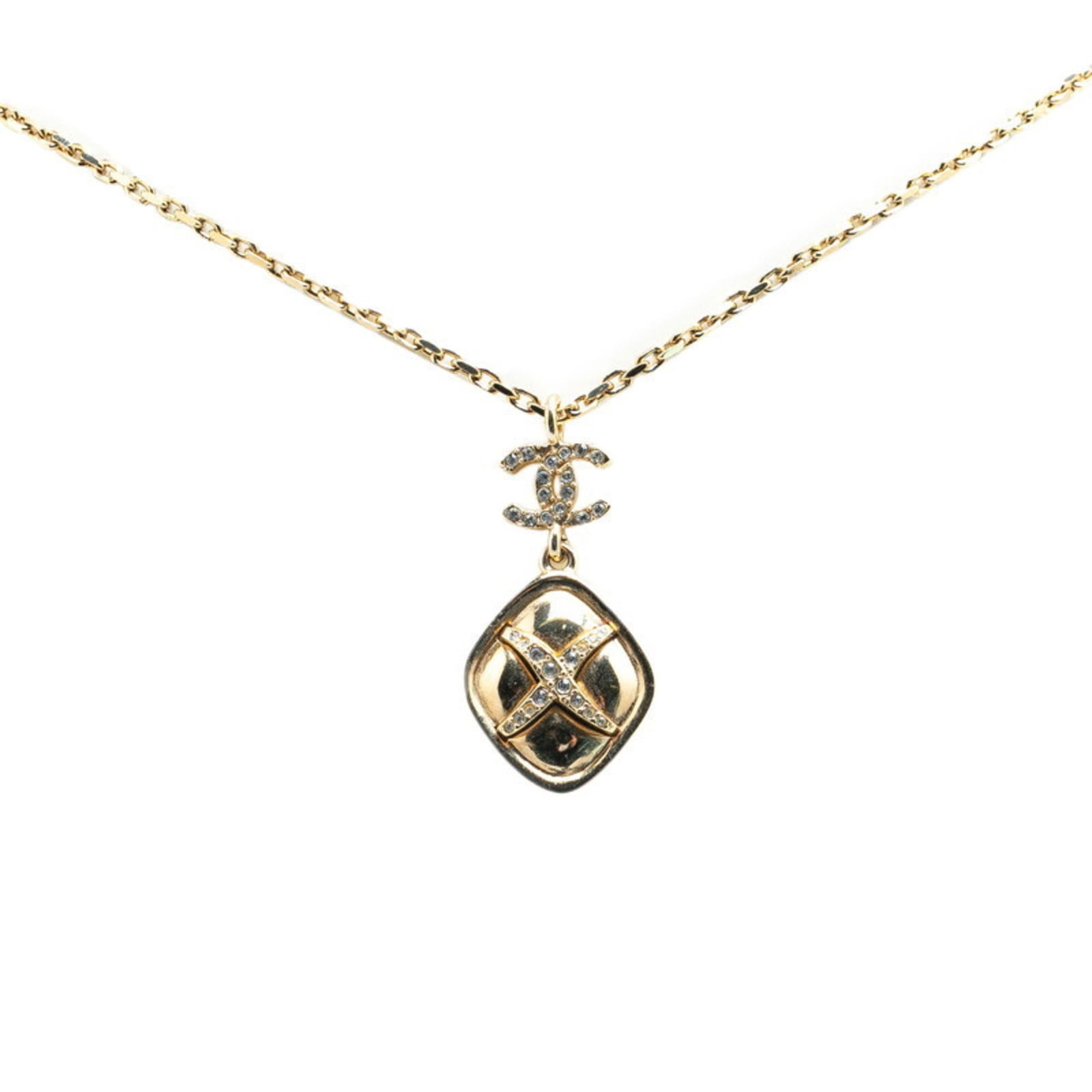 women's. - Chanel Coco Mark diamond motif rhinestone necklace - gold plated: women's. - Chanel Coco Mark diamond motif rhinestone necklace - gold plated This listing features women's. - Chanel Coco Mark diamond motif rhinestone necklace - gold plated. Item specifics are