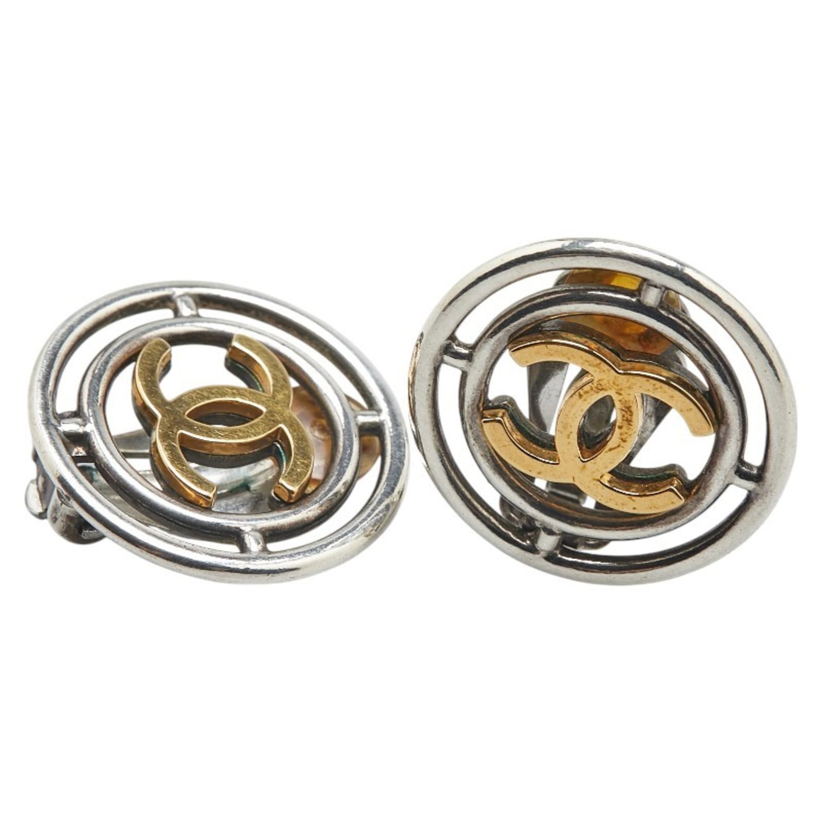 Chanel Metal Clip Earrings (1 of 5)