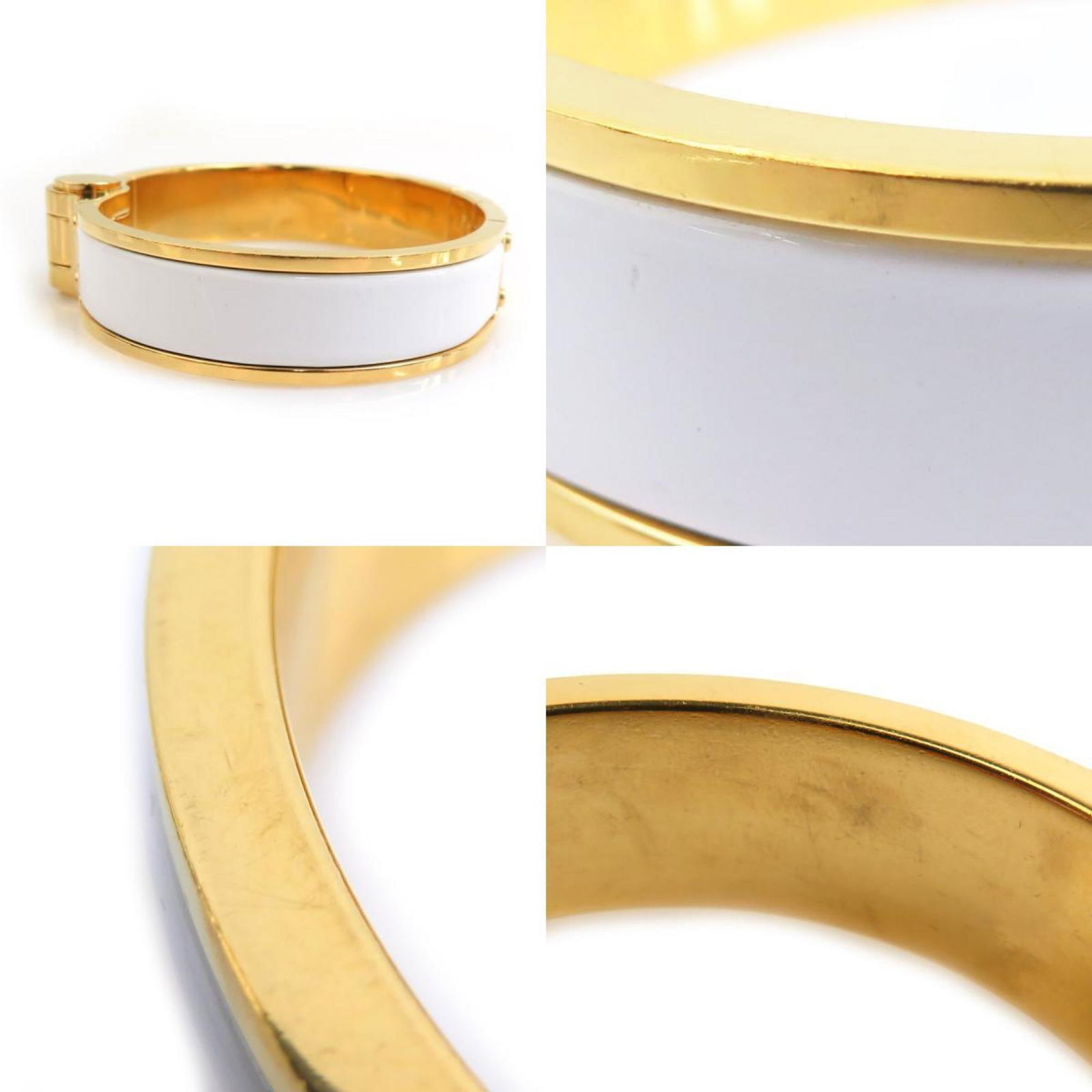 Hermes Enamel Bangle, Metal - 4