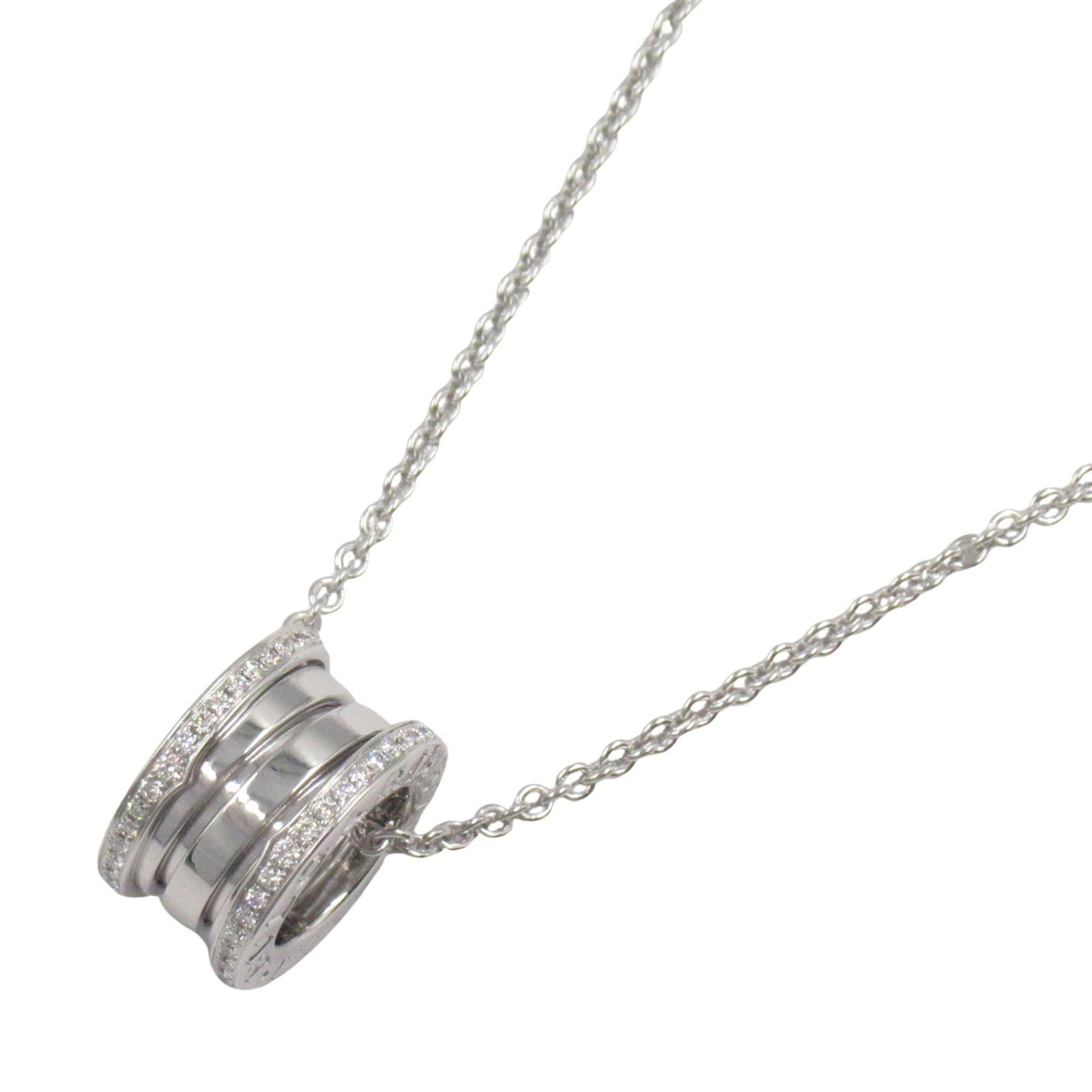 350054 - BVLGARI B-zero1 Diamond Necklace in 18K White Gold (K18WG) with Clear Diamonds - Women's: 350054 - BVLGARI B-zero1 Diamond Necklace in 18K White Gold (K18WG) with Clear Diamonds - Women's This listing features 350054 - BVLGARI B-zero1 Diamond Necklace in 18K White Gold (K18WG) with Clear D