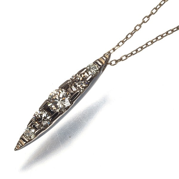 Gold Kashikey Necklace Diamond 0.30Ct Naked 18K 750 Brown (1 of 4)