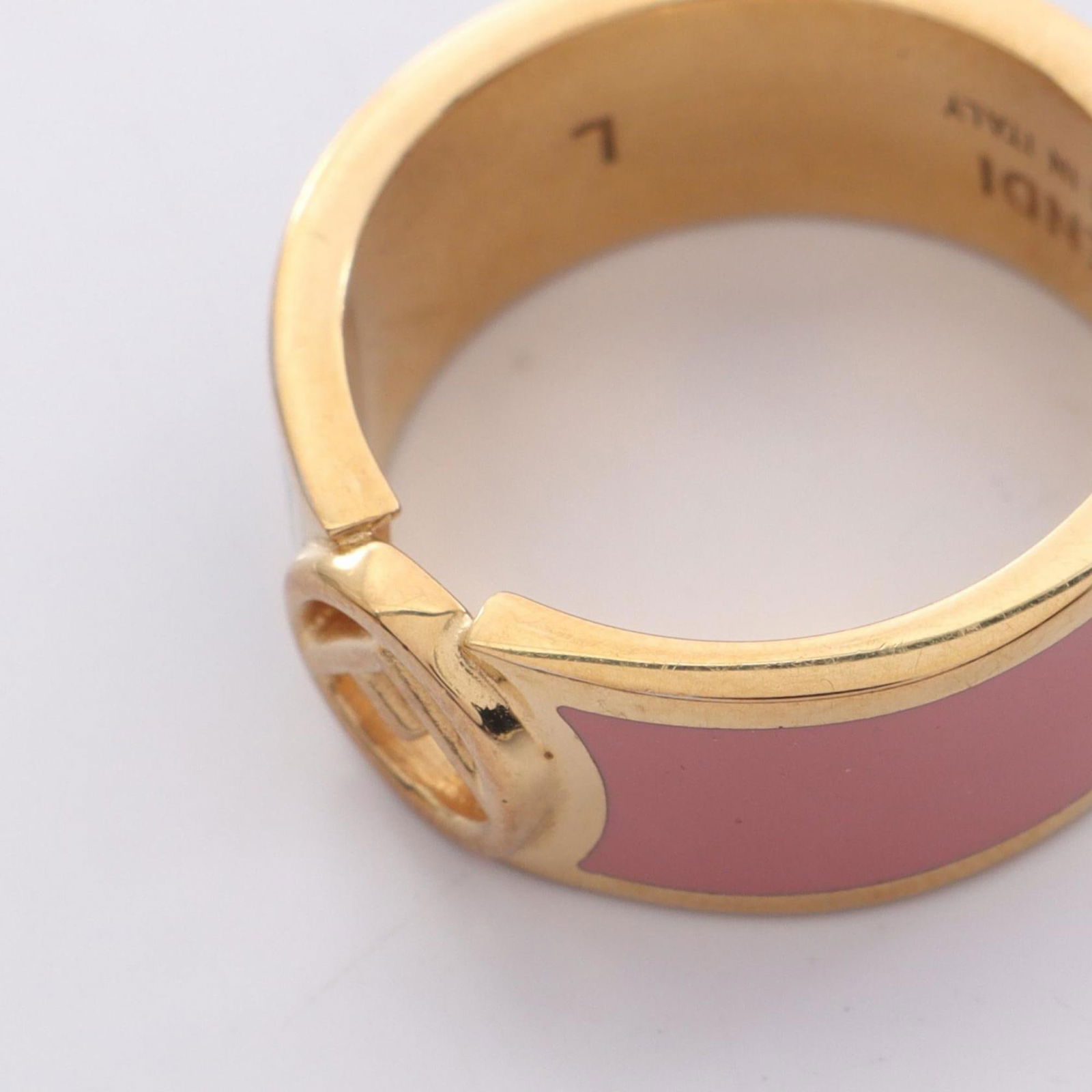 Fendi Gold Plating Band Ring - 7