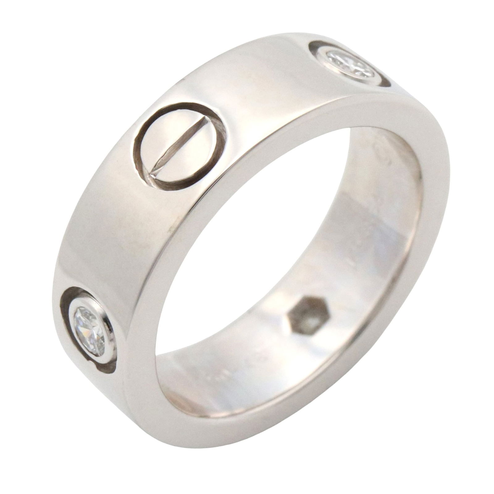 Cartier Ring Band: Cartier Ring Band This listing features Cartier Ring Band. Item specifics are provided below. Item Specifics: Brand: Cartier Type: Band Ring Gender: Women Metal: White Gold Metal Purity: 18K Stone: Di