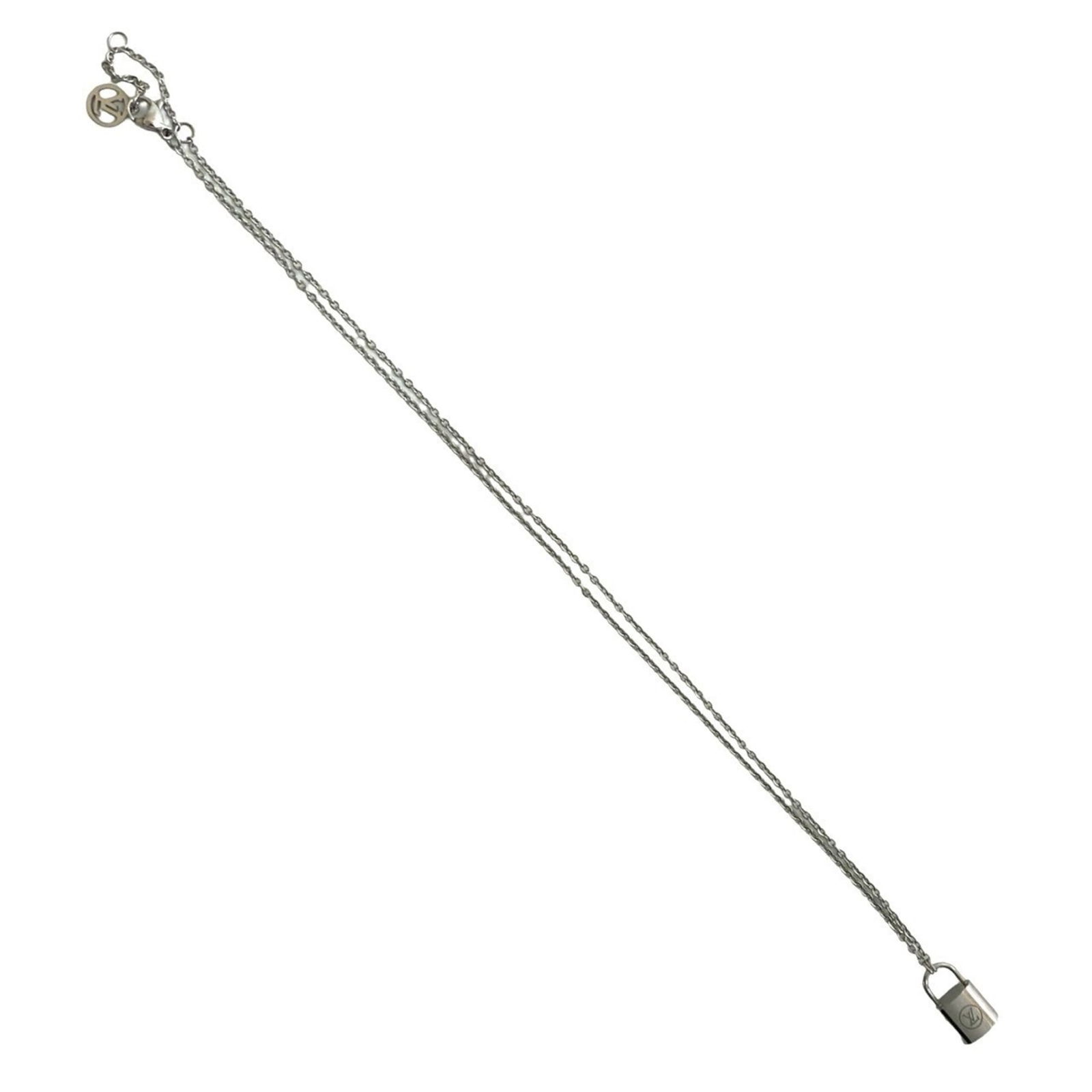 sg83e LOUIS VUITTON Louis Vuitton Pendant Lockit Silver 925 Chain Necklace (1 of 4)