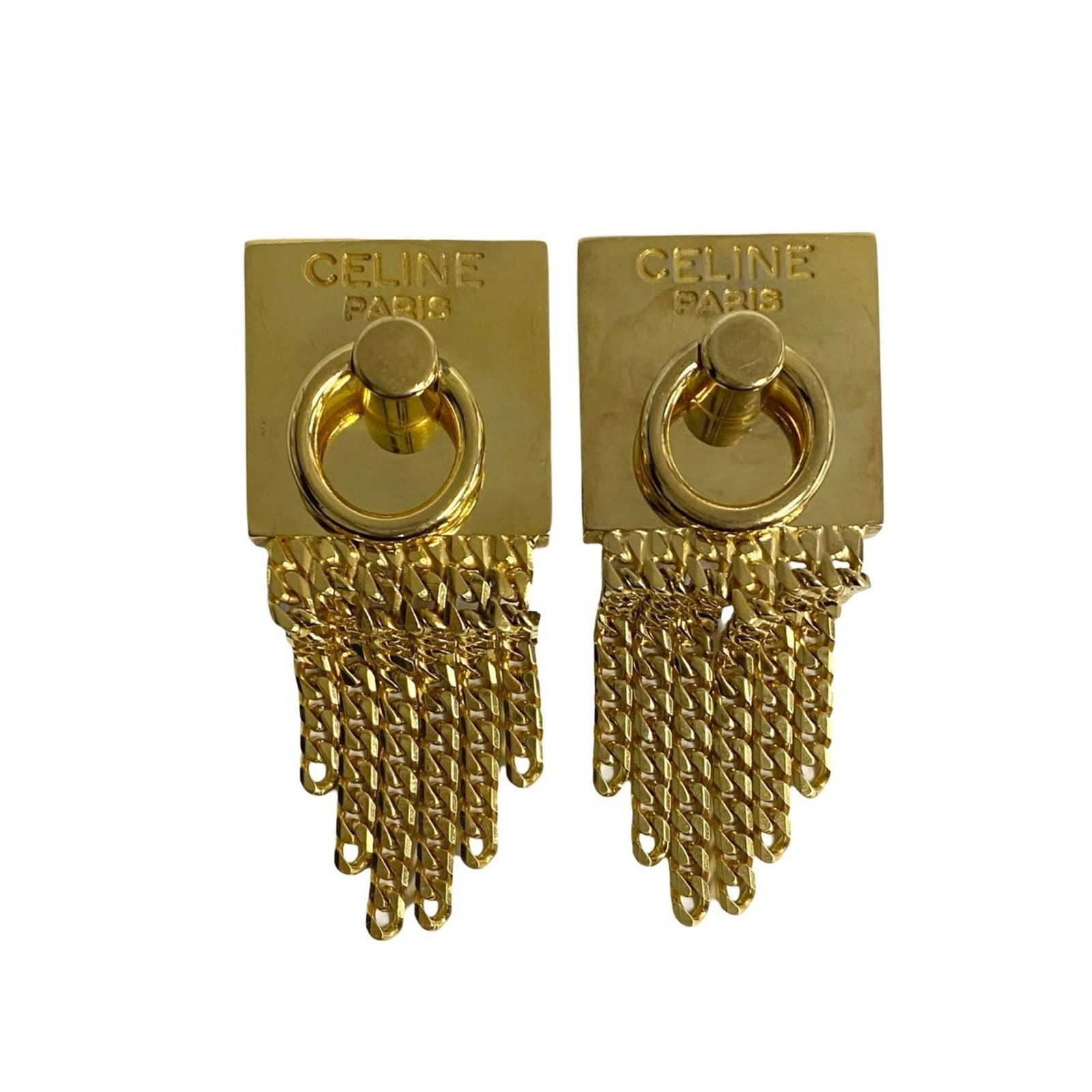 Plating Celine Clip Earrings Gold (1 of 5)