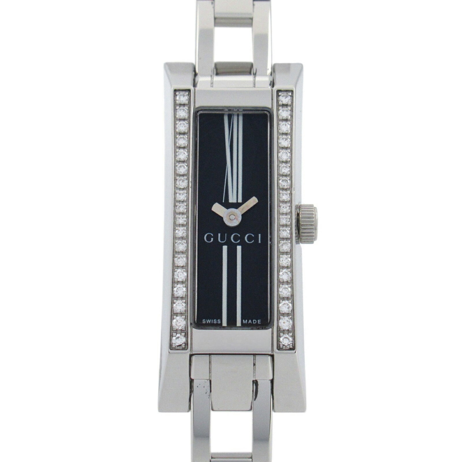 Wristwatch Gucci: Wristwatch Gucci This listing features Wristwatch Gucci. Item specifics are provided below. Item Specifics: Brand: Gucci Type: Wristwatch Gender: Women Material (Case): Stainless Steel Material (Band)