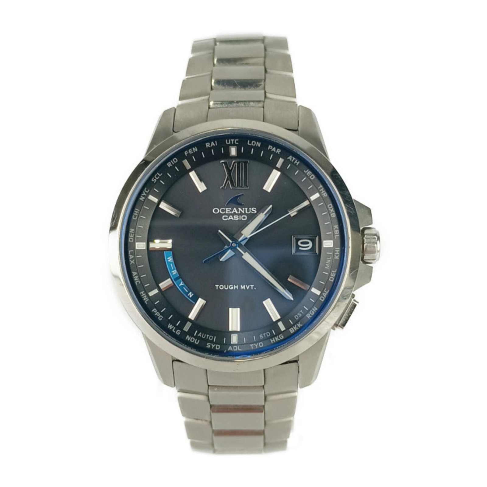 Wave CASIO Watch OCEANUS OCW-T150-1AJF Silver Black Dial Titanium Men's Solar Radio (1 of 10)