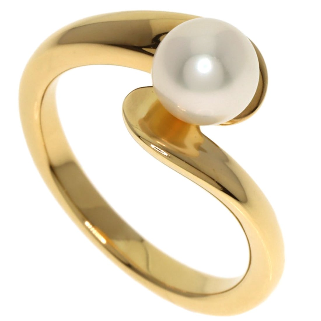 Gold MIKIMOTO Pearl Ring K18 Yellow (1 of 6)
