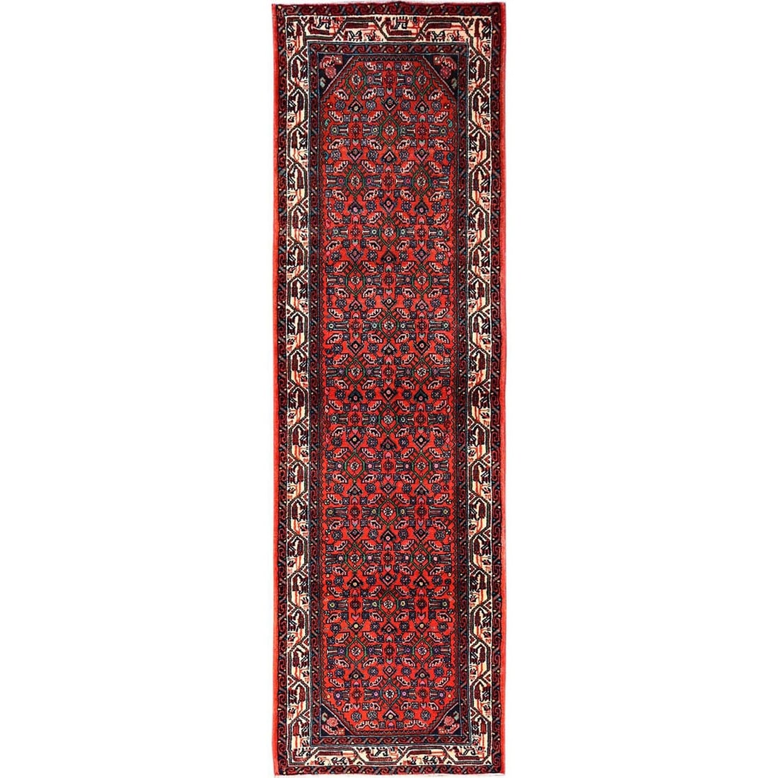Rug 2'10"x9'5" Red New Zoroastrian Full Pile Hand Knotted Soft Wool Runner (1 of 7)