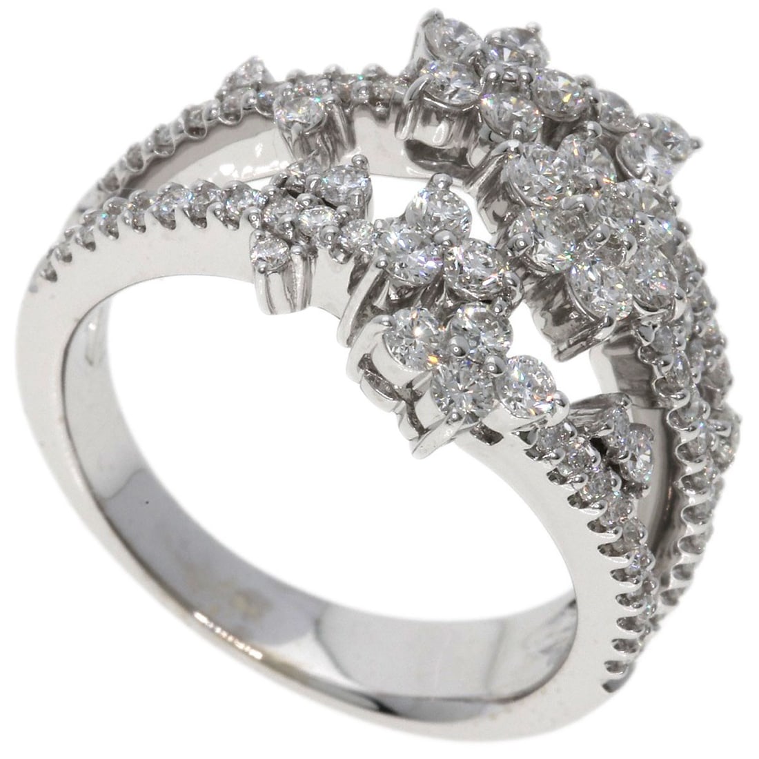 7.2g 1ct Diamond Ring K18 White Gold (1 of 8)