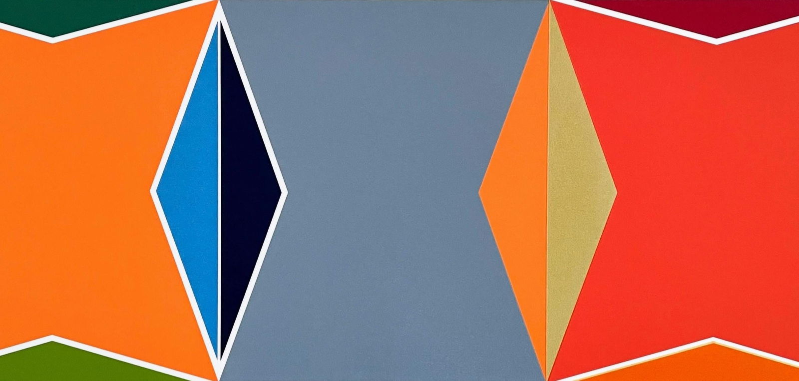 Silkscreen - Larry Zox - Three Square Composition - Signed - 2