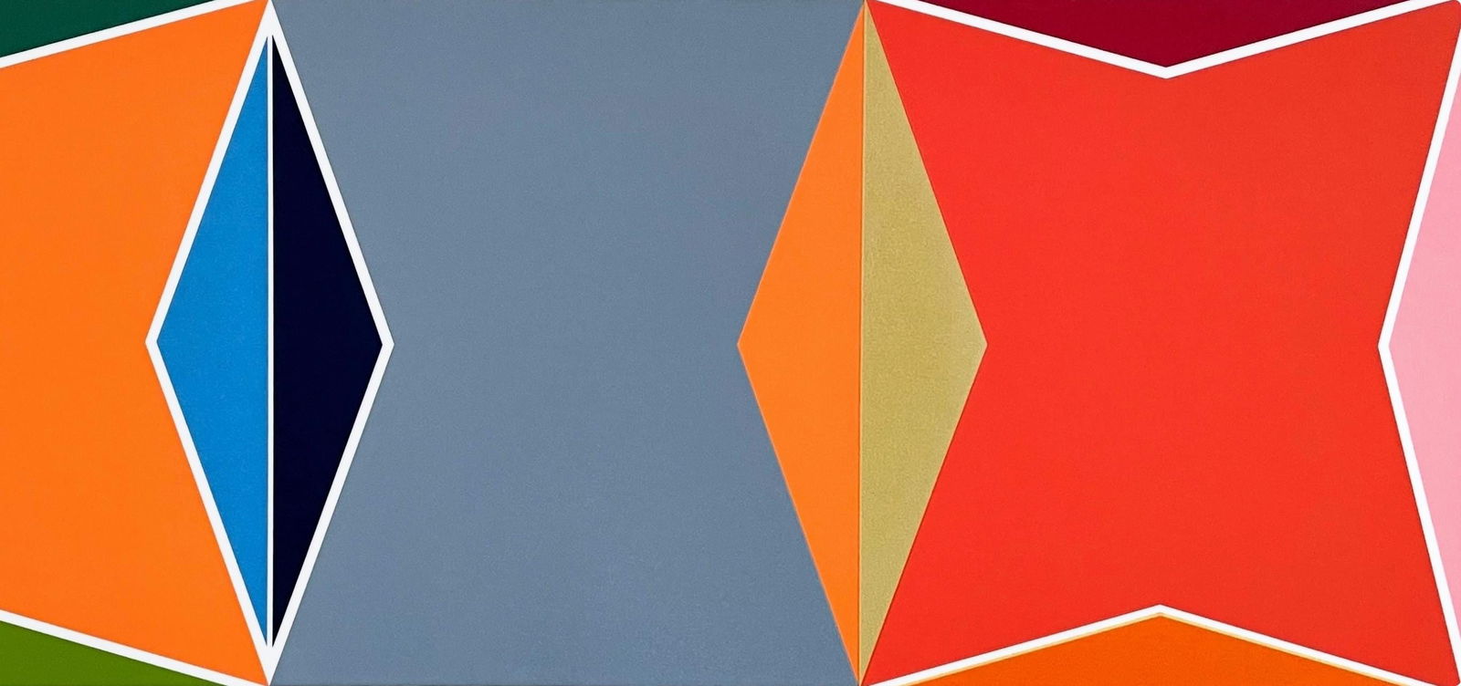 Silkscreen - Larry Zox - Three Square Composition - Signed - 4