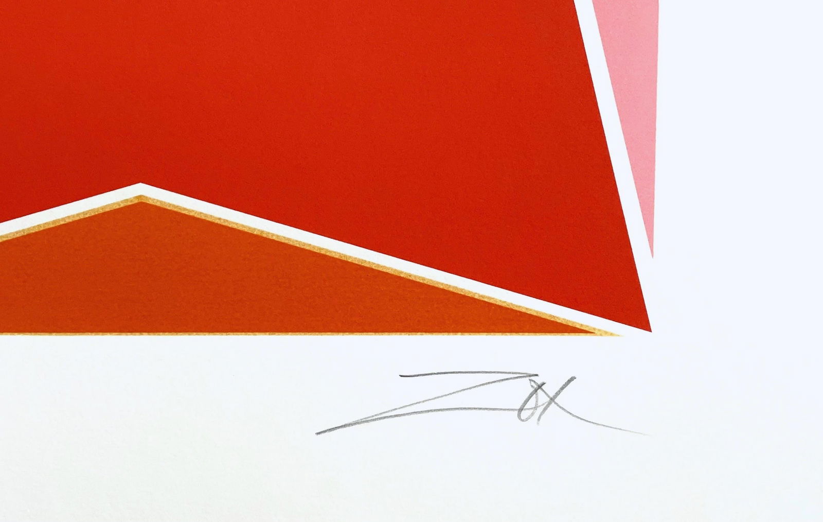 Silkscreen - Larry Zox - Three Square Composition - Signed - 5