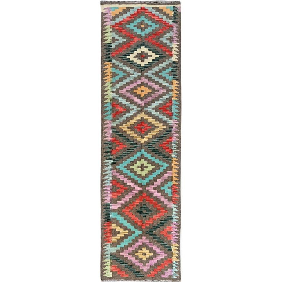 Rug 2'9"x9'10" Taupe Afghan Kilim Pure Wool Flat Weave Hand Woven Runner: Rug 2'9"x9'10" Taupe Afghan Kilim Pure Wool Flat Weave Hand Woven Runner This listing features Rug 2'9"x9'10" Taupe Afghan Kilim Pure Wool Flat Weave Hand Woven Runner. Item specifics are provided bel
