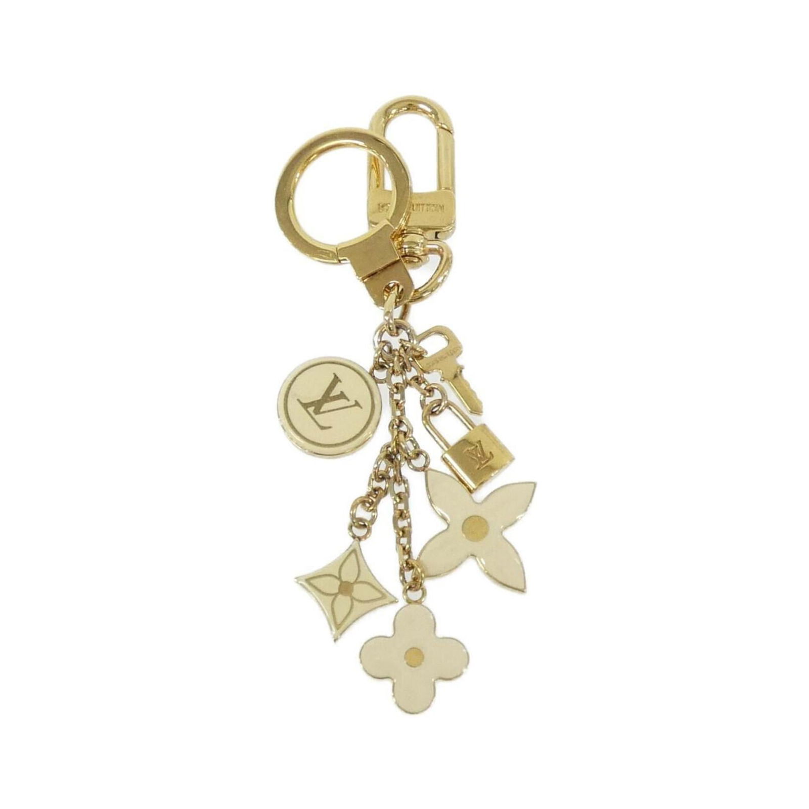 Keyring Louis Vuitton: Keyring Louis Vuitton This listing features Keyring Louis Vuitton. Item specifics are provided below. Item Specifics: Brand: Louis Vuitton Type: Keyring Gender: Women Color: Gold, White Condition: Use