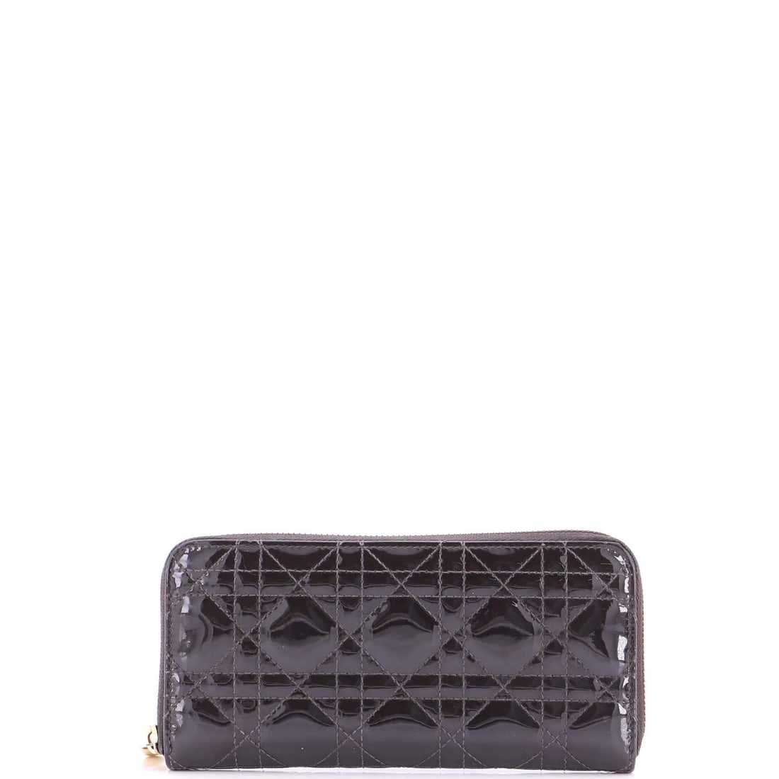 Long Christian Dior Lady Dior Zip Around Wallet Cannage Quilt Patent (1 of 8)