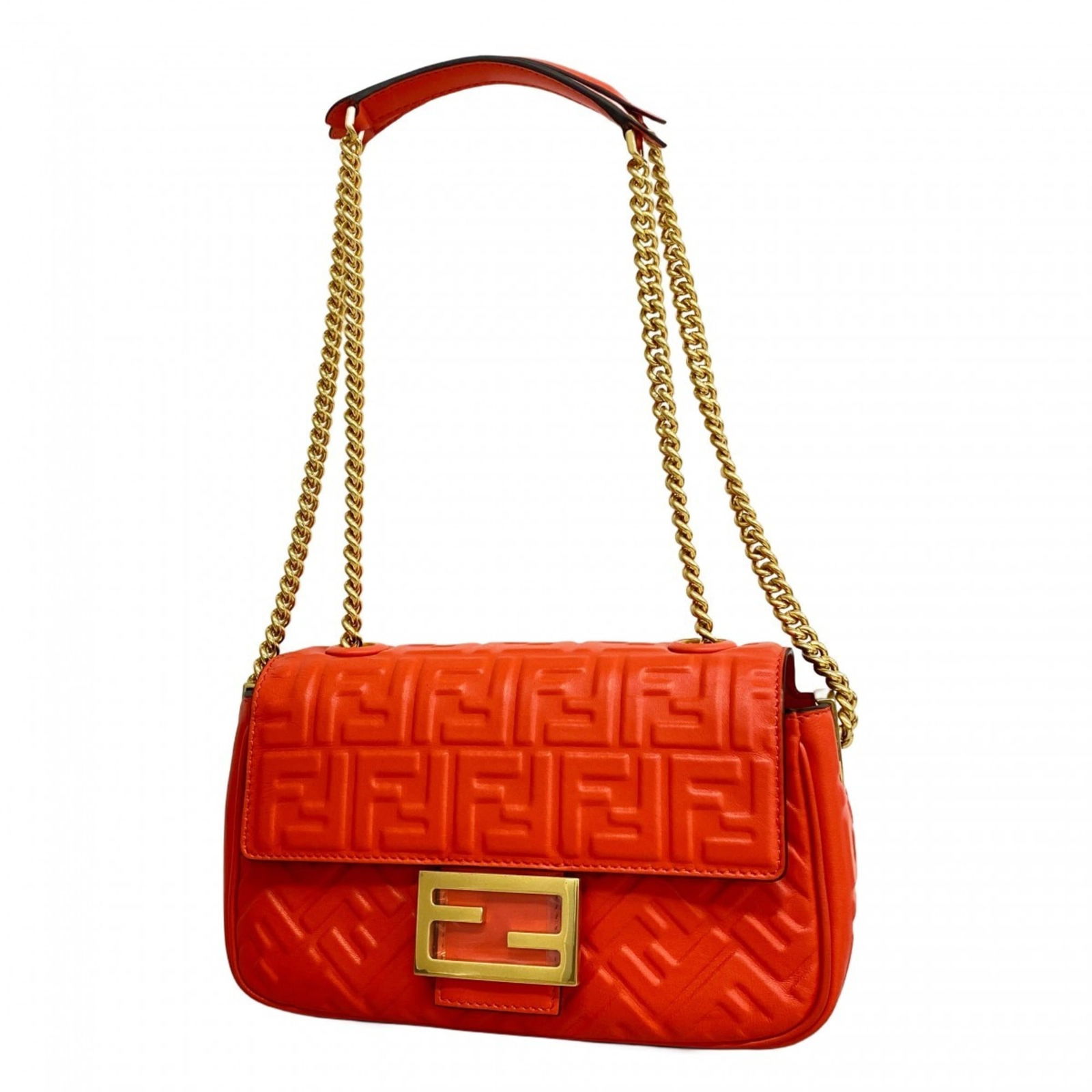 Leather Fendi Shoulder Bag: Leather Fendi Shoulder Bag This listing features Leather Fendi Shoulder Bag. Item specifics are provided below. Item Specifics: Brand: Fendi Type: Shoulder Bag Material: Leather Color: Orange Hardware